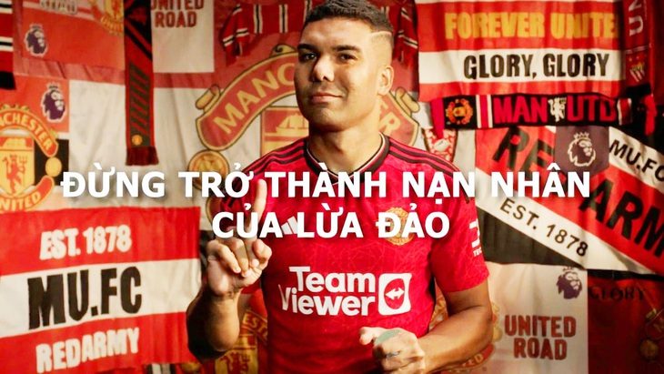 Các ngôi sao Manchester United, Liverpool… kêu gọi chống vi phạm bản quyền tại Việt Nam- Ảnh 1. Ngôi sao Manchester United Casemiro kêu gọi chống vi phạm bản quyền tại Việt Nam - Ảnh: PHƯƠNG KHANH