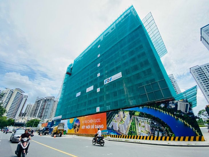 Một dự án bất động sản đang được xây dựng tại huyện Nhà Bè, TP.HCM - Ảnh: QUANG ĐỊNH