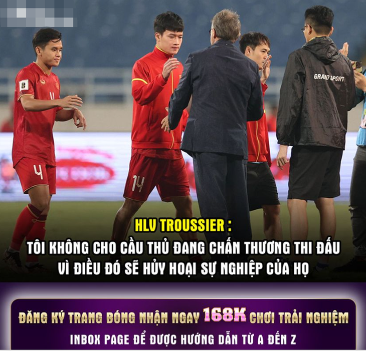 Dập dìu fanpage cá độ, quảng cáo cờ bạc trên mạng- Ảnh 1. Quảng cáo cá độ trên một trang mạng đưa thông tin về bóng đá - Ảnh: K.HƯNG