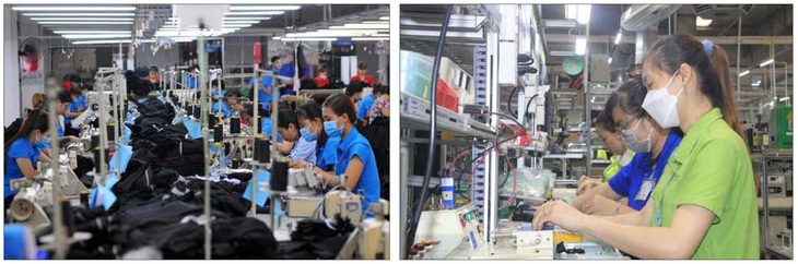 Đánh đổi sức khỏe khi làm ca đêm- Ảnh 1. Nhiều công ty đã tăng cường làm ca ngày, hạn chế ca đêm và có thêm các chế độ phụ cấp, bữa ăn khuya để chăm sóc sức khỏe cho người lao động - Ảnh: A LỘC - CÔNG TRIỆU